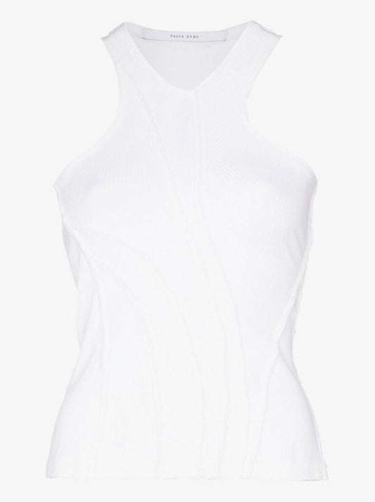 White Halterneck Tank Top