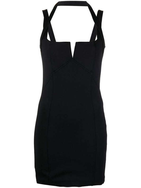 Black Lepa Double Strap Mini Dress