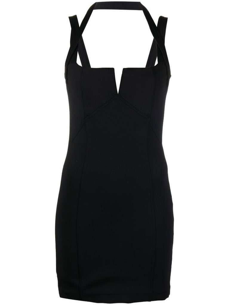Black Lepa Double Strap Mini Dress
