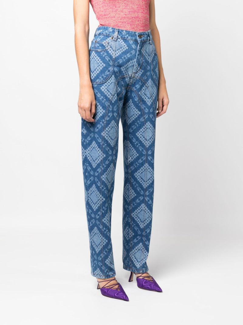 Blue Gifty Straight-leg Jeans