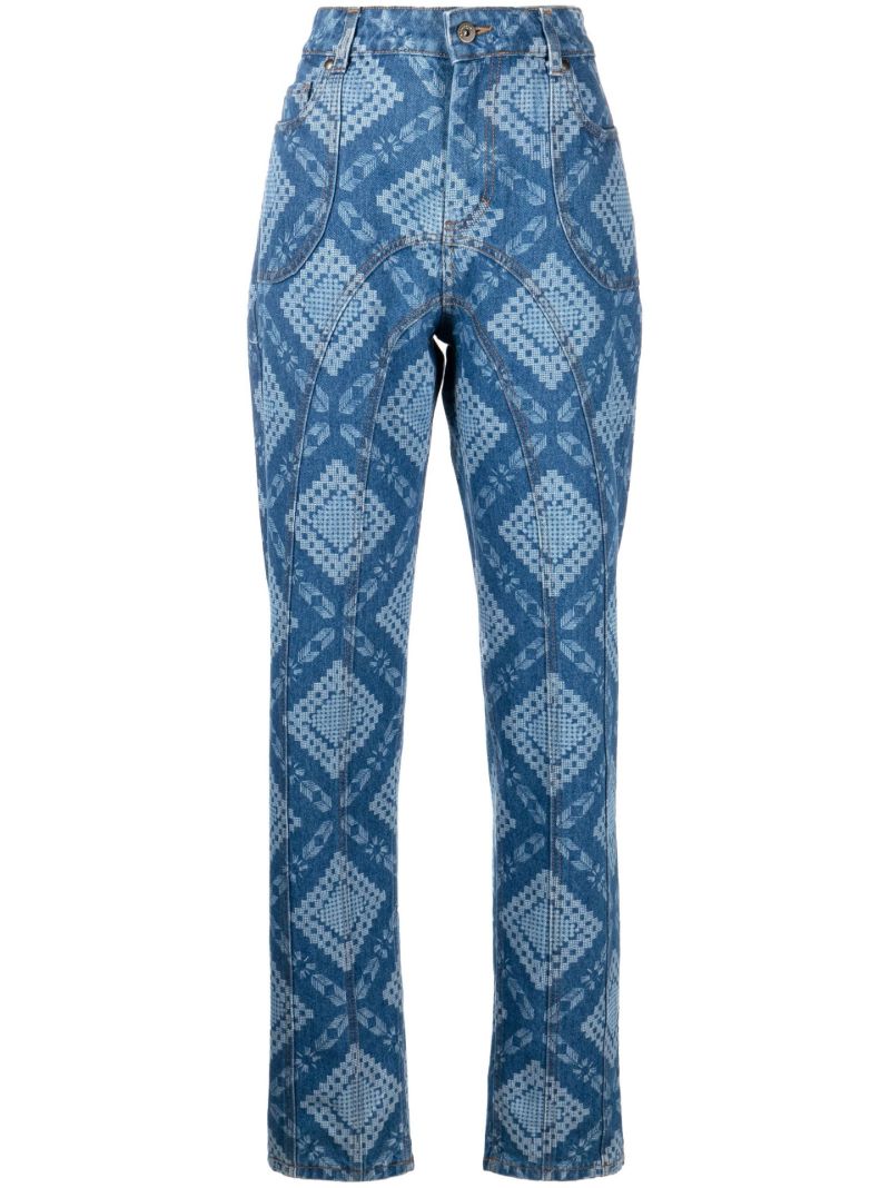 Blue Gifty Straight-leg Jeans