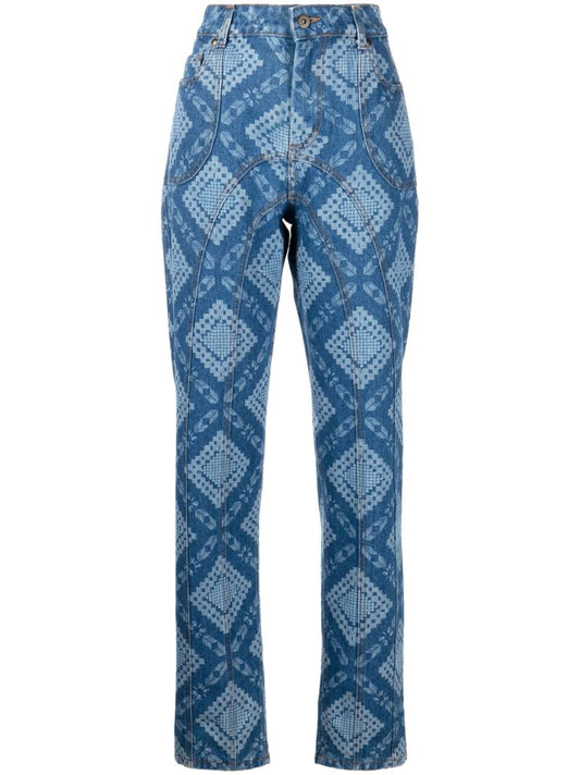 Blue Gifty Straight-leg Jeans