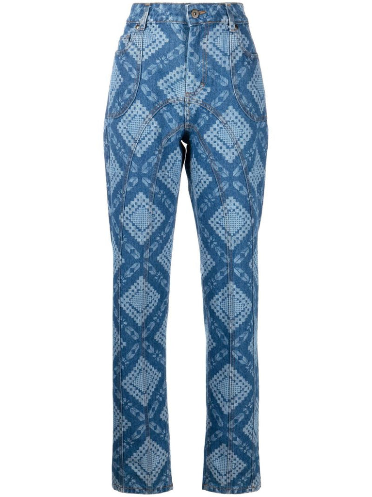 Blue Gifty Straight-leg Jeans