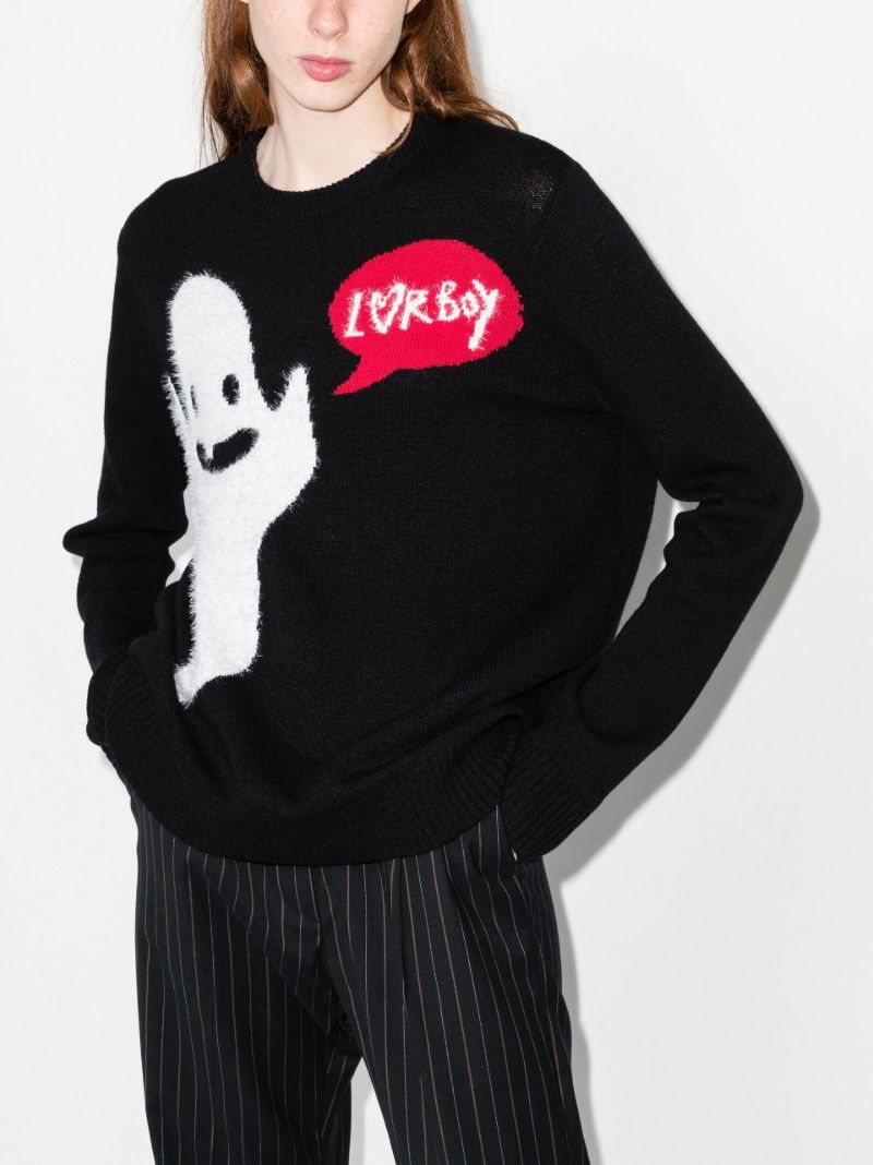 Black Ghost Knitted Sweater