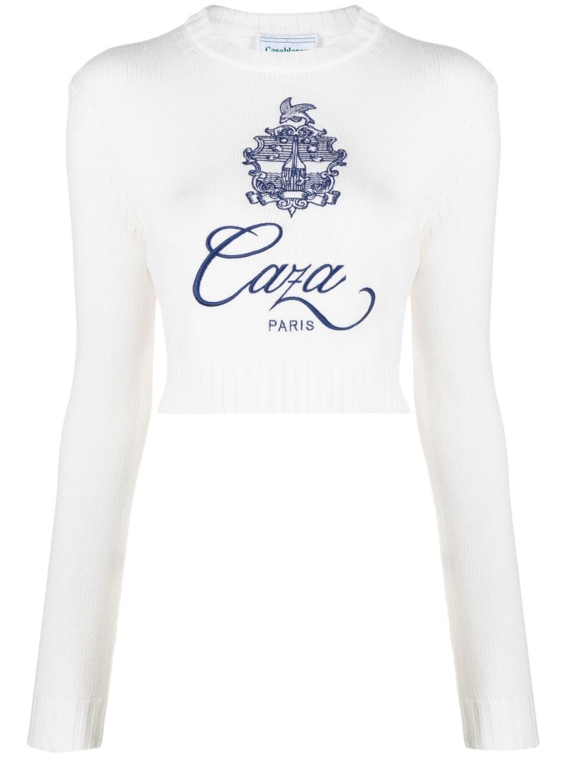 White Embleme De Caza Merino Wool Sweater