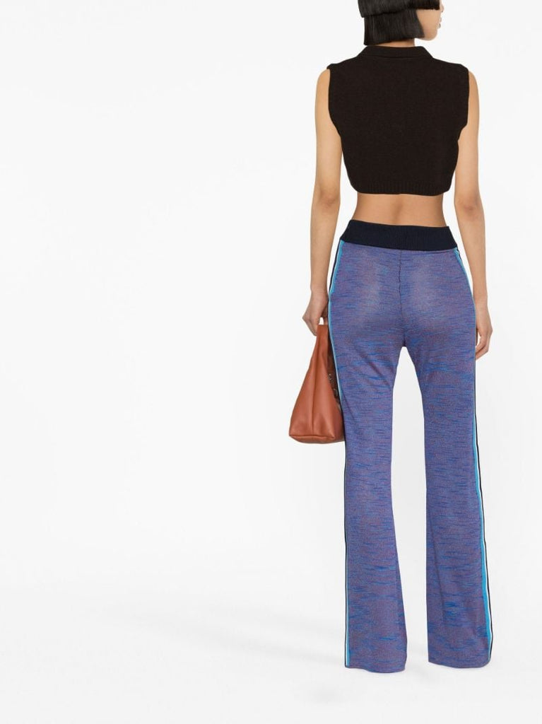 Blue Augusta Flared Trousers
