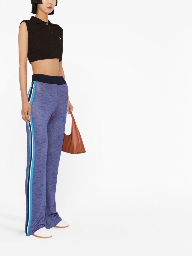 Blue Augusta Flared Trousers