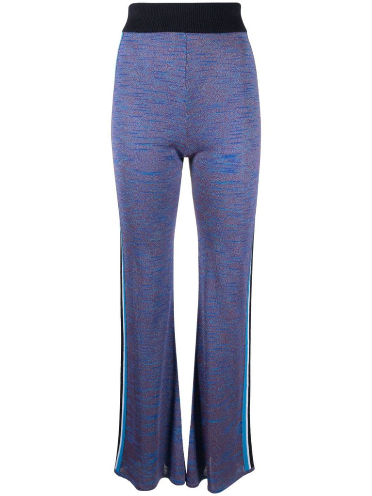 Blue Augusta Flared Trousers