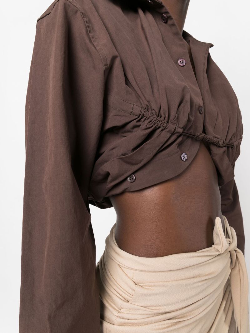 Brown La Chemise Machou Bolero Shirt