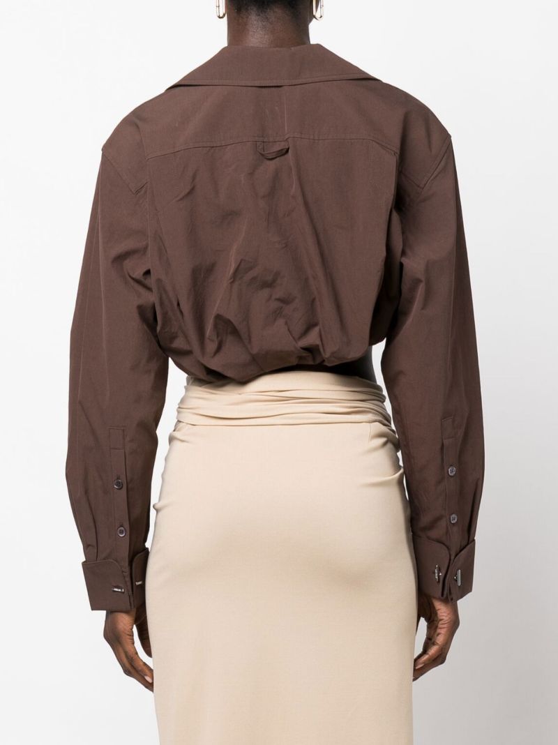 Brown La Chemise Machou Bolero Shirt