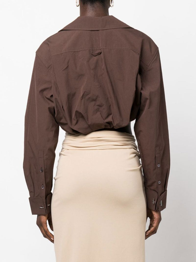 Brown La Chemise Machou Bolero Shirt