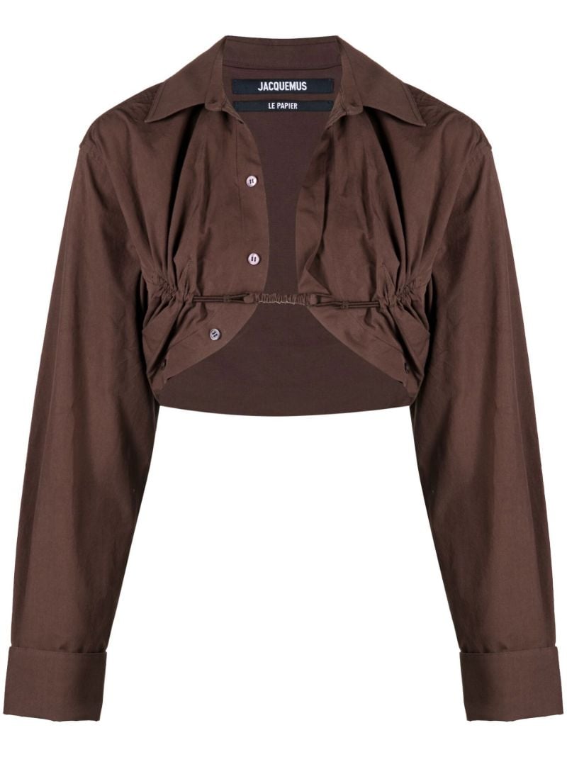 Brown La Chemise Machou Bolero Shirt