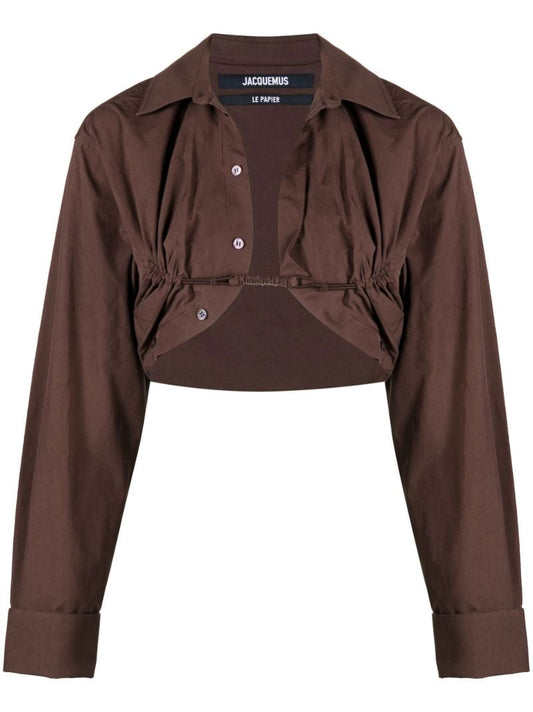 Brown La Chemise Machou Bolero Shirt