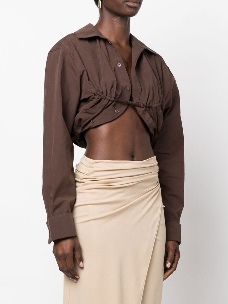 Brown La Chemise Machou Bolero Shirt