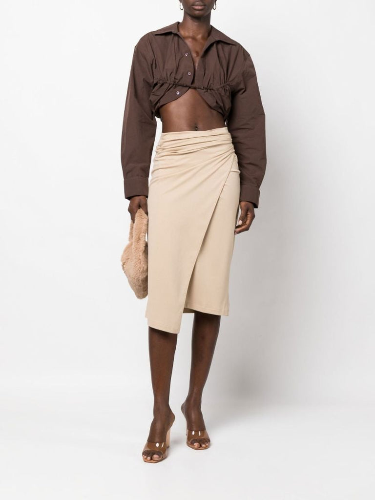 Brown La Chemise Machou Bolero Shirt
