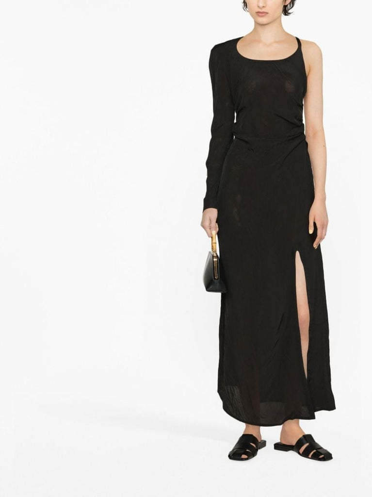 Black One-sleeve Dress