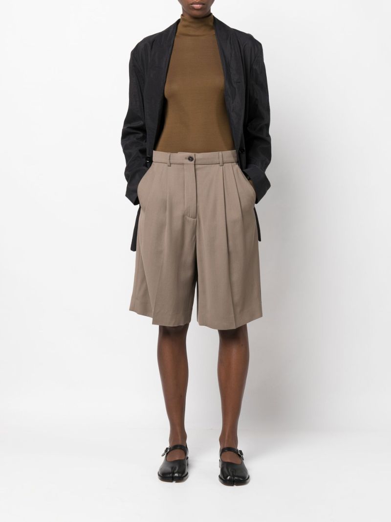 Green Turtleneck Cotton Top