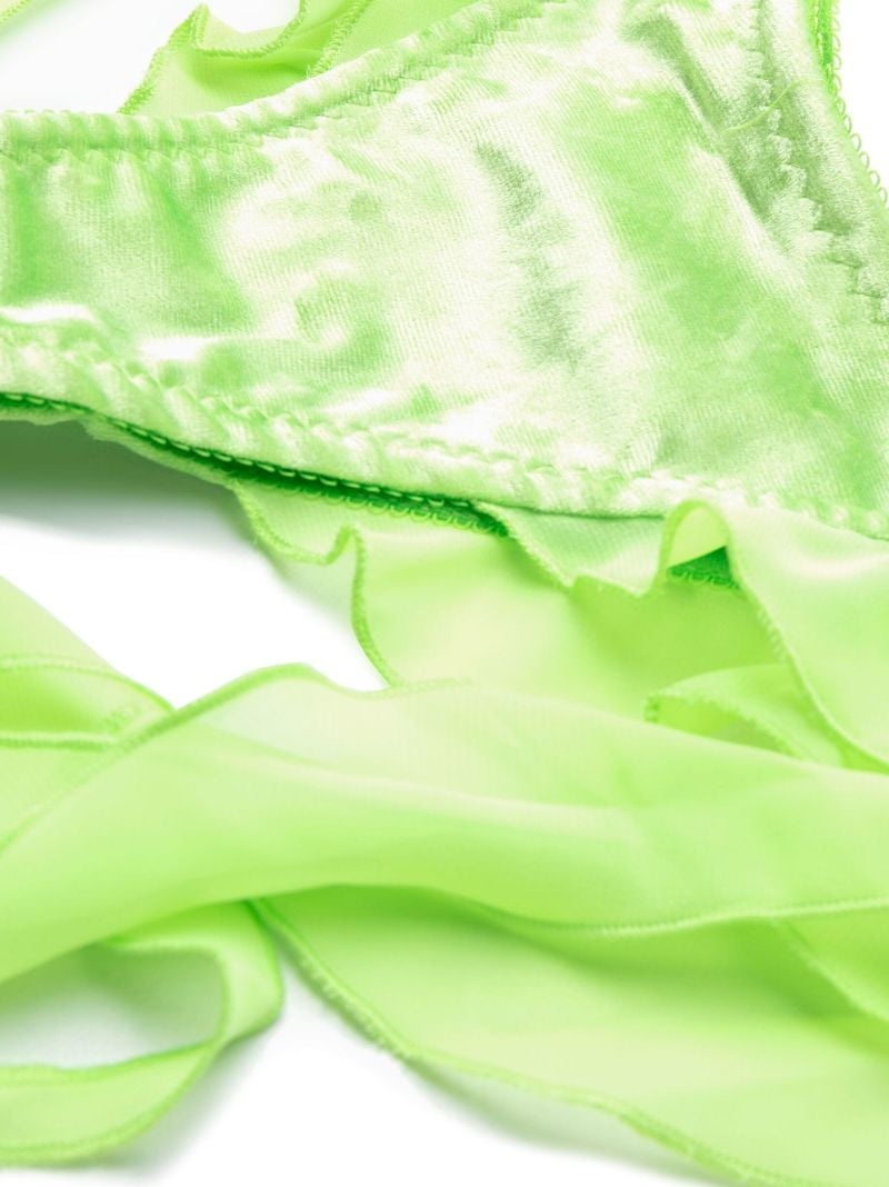 Green Ruffled Bikini