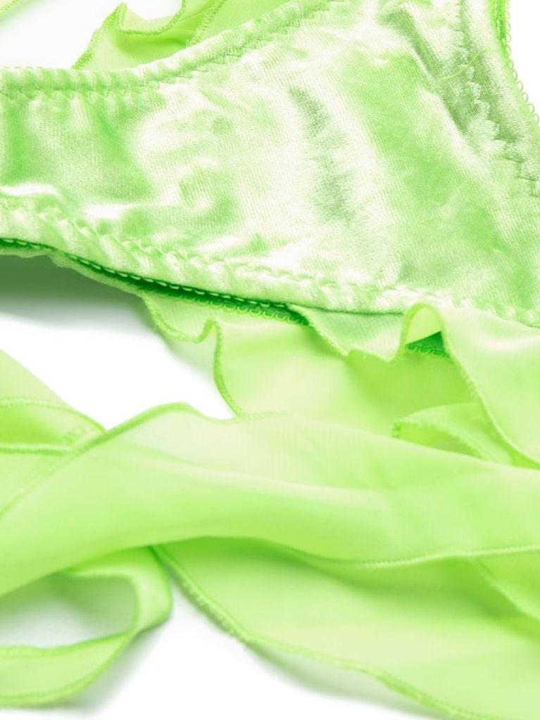 Green Ruffled Bikini