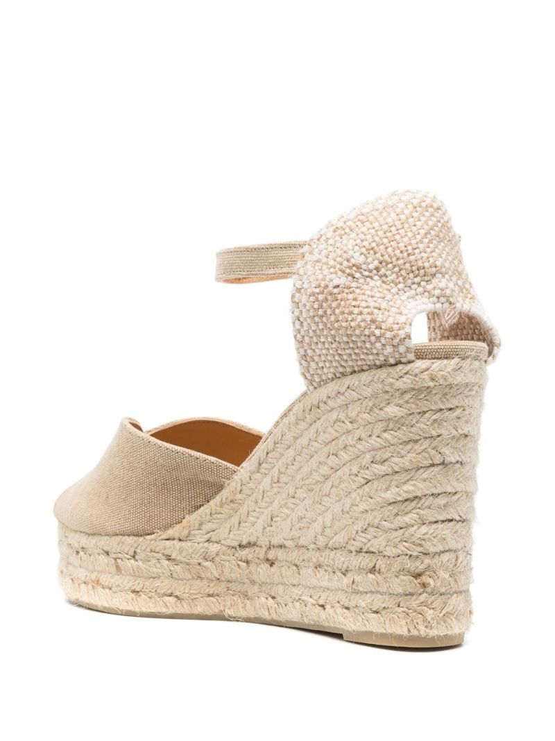 Neutral Bianca 80 Canvas Wedge Espadrilles