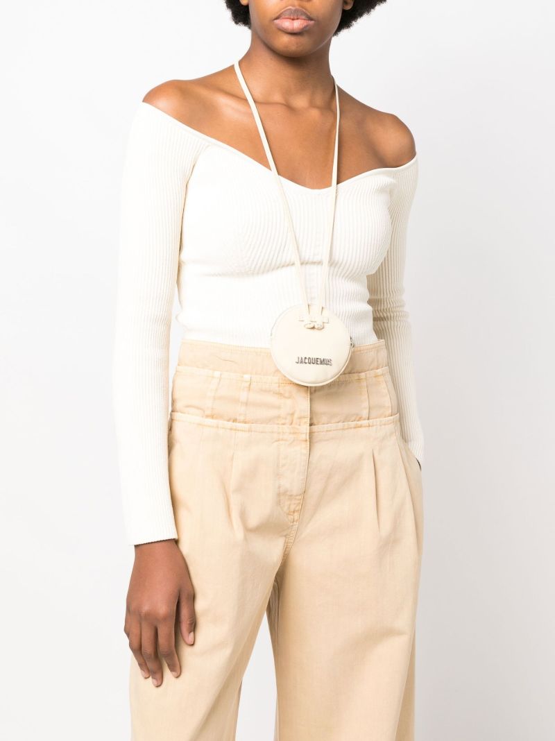 Neutral Le Pitchou Zipped Leather Pouch
