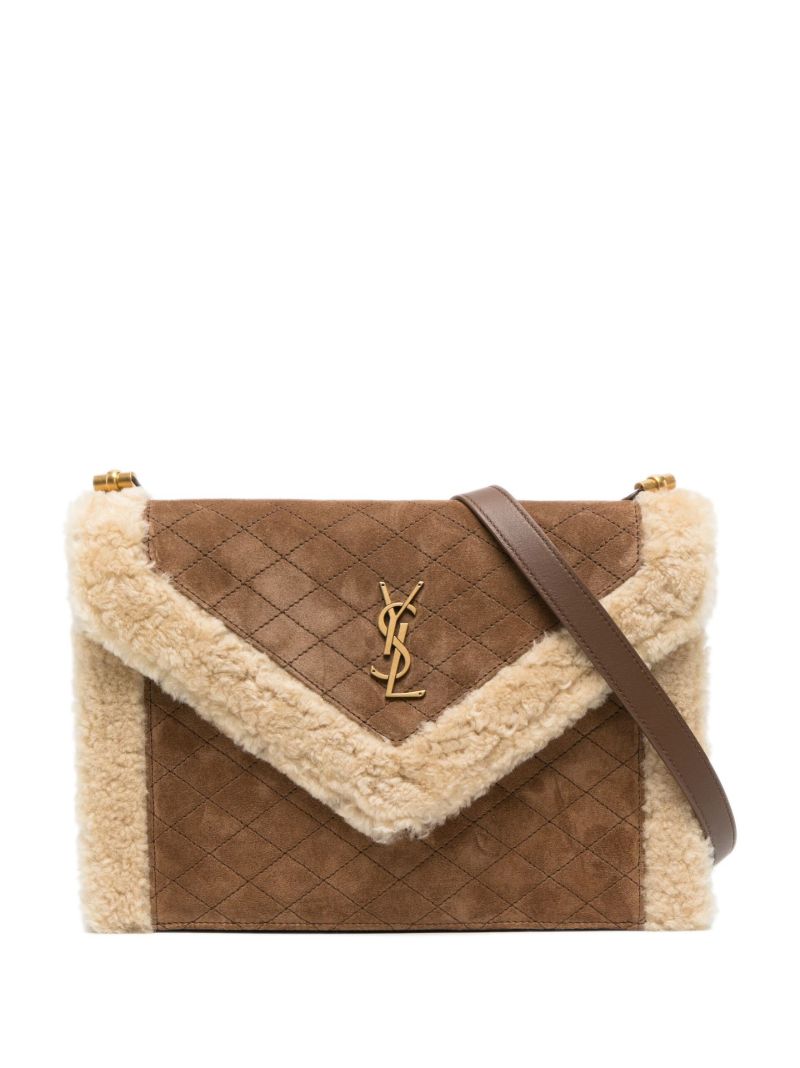 Brown Gaby Suede Shoulder Bag
