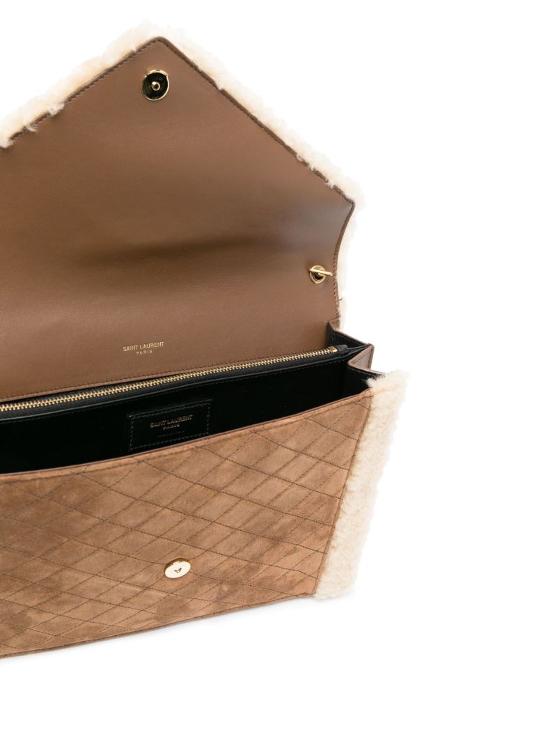 Brown Gaby Suede Shoulder Bag