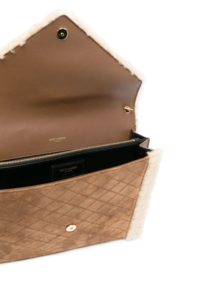 Brown Gaby Suede Shoulder Bag