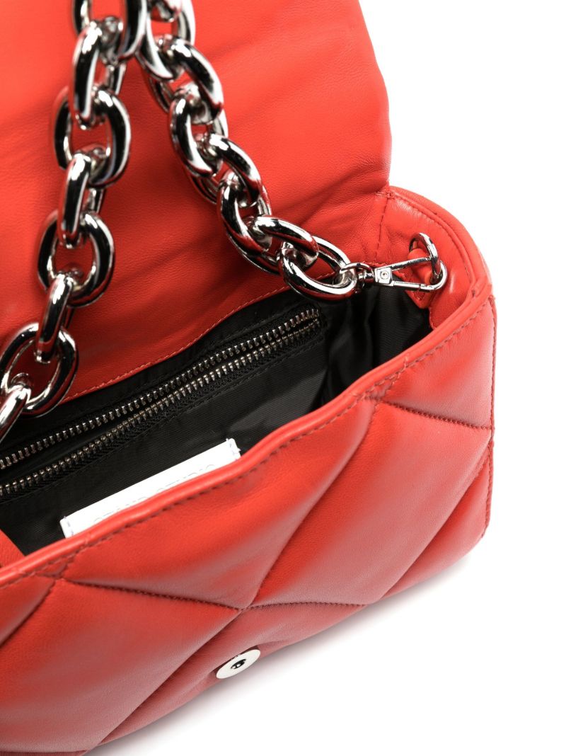 Red Brynnie Quilted Leather Shoulder Bag
