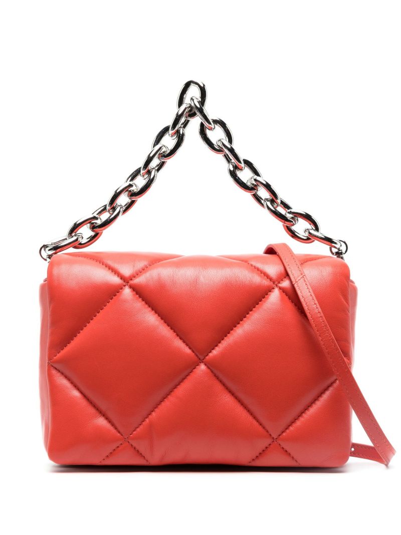 Red Brynnie Quilted Leather Shoulder Bag