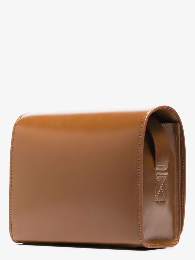 Brown Leather Cross Body Camera Bag