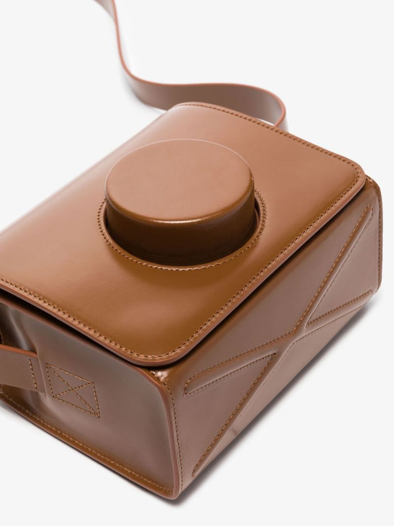 Brown Leather Cross Body Camera Bag