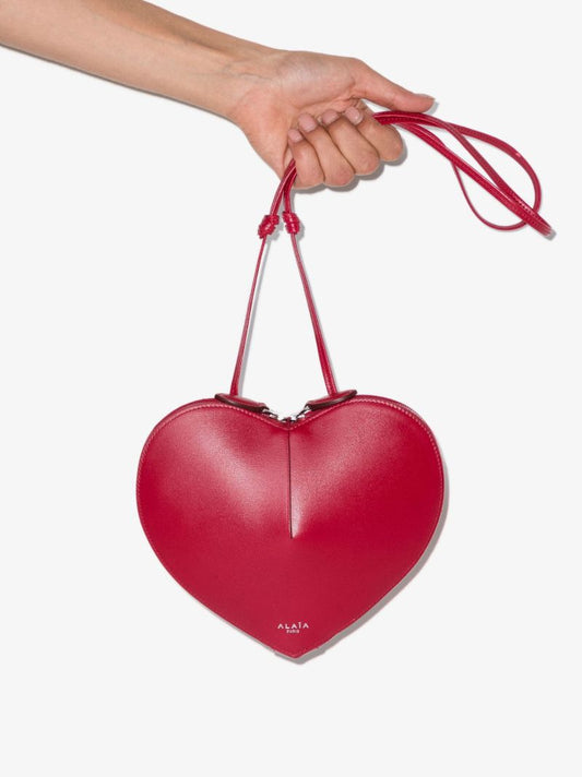 Red Le Coeur Heart-shaped Shoulder Bag