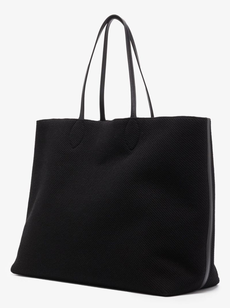 Black Logo Print Tote Bag