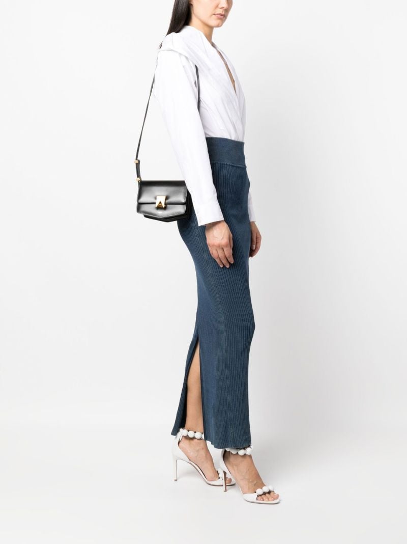 Black Le Papa Leather Shoulder Bag