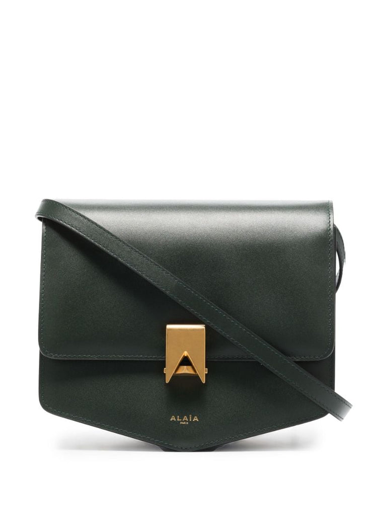 Green Le Papa Leather Cross Body Bag
