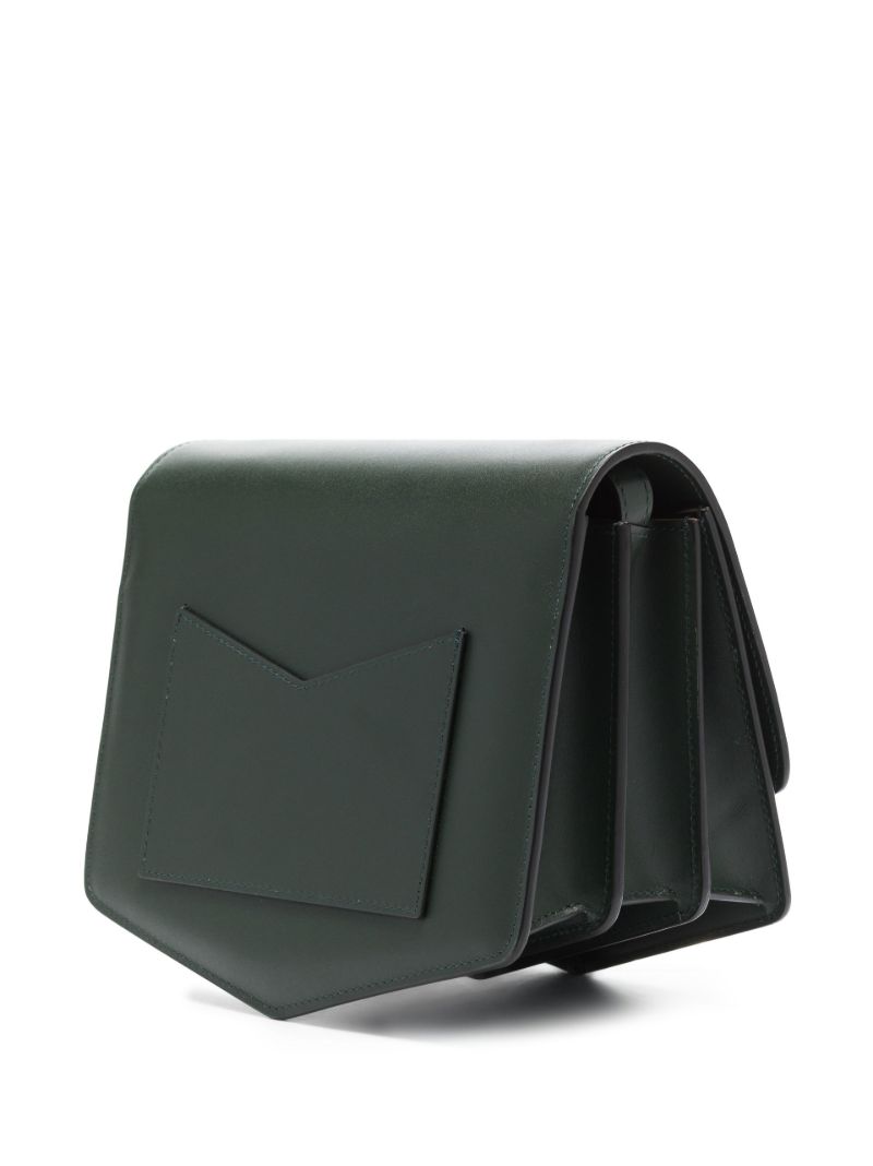 Green Le Papa Leather Cross Body Bag