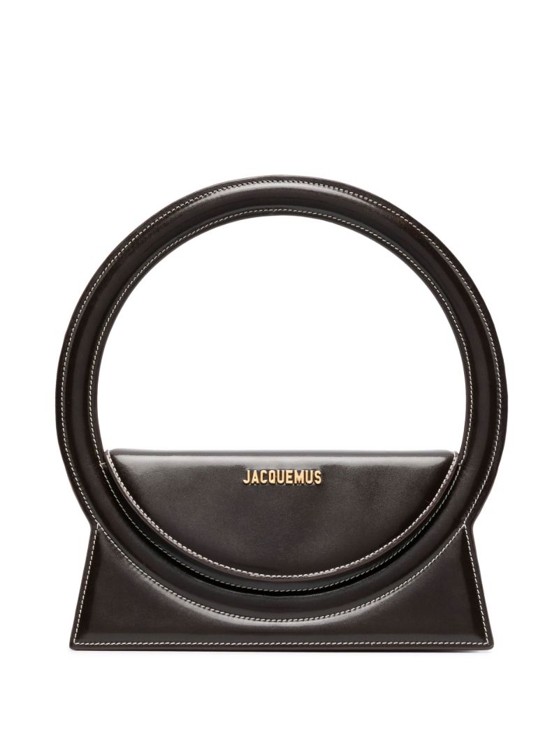 Brown Le Sac Rond Leather Shoulder Bag