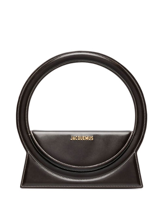 Brown Le Sac Rond Leather Shoulder Bag