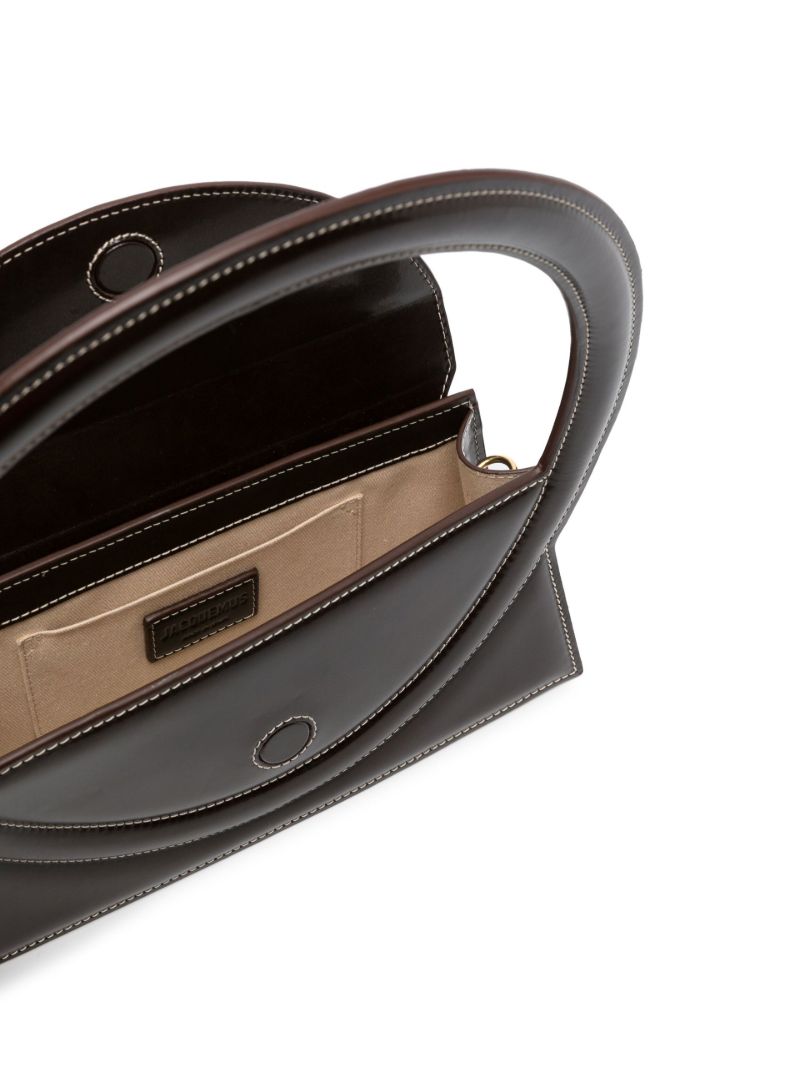 Brown Le Sac Rond Leather Shoulder Bag