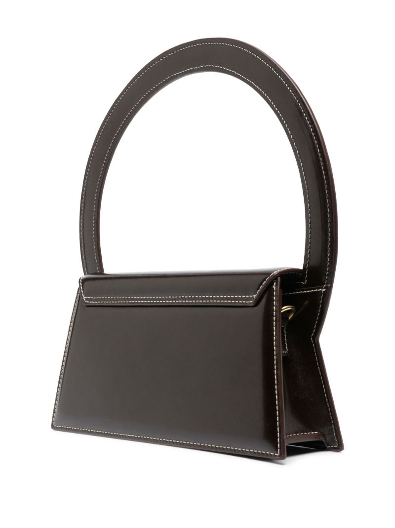 Brown Le Sac Rond Leather Shoulder Bag