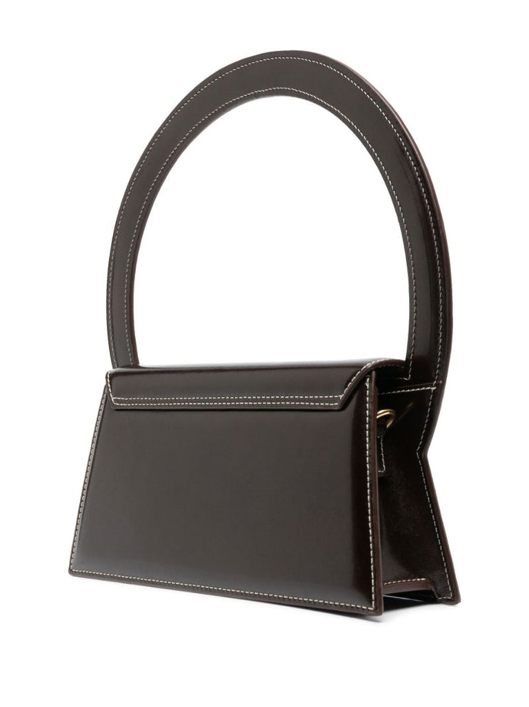 Brown Le Sac Rond Leather Shoulder Bag