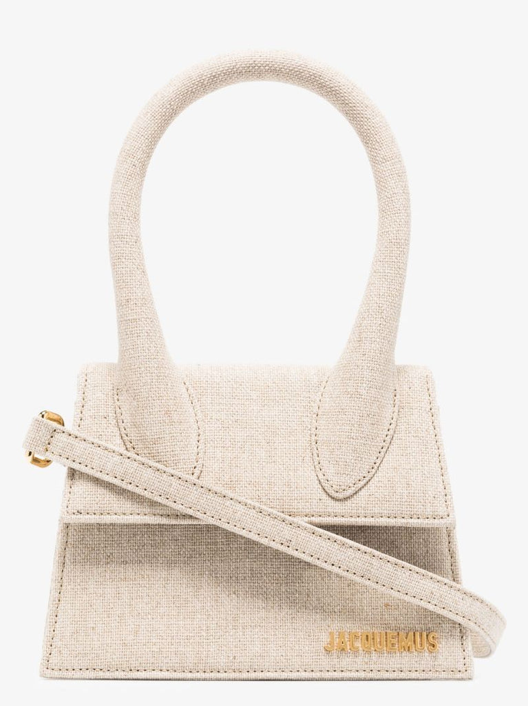 Neutral Le Chiquito Moyen Canvas Cross Body Bag