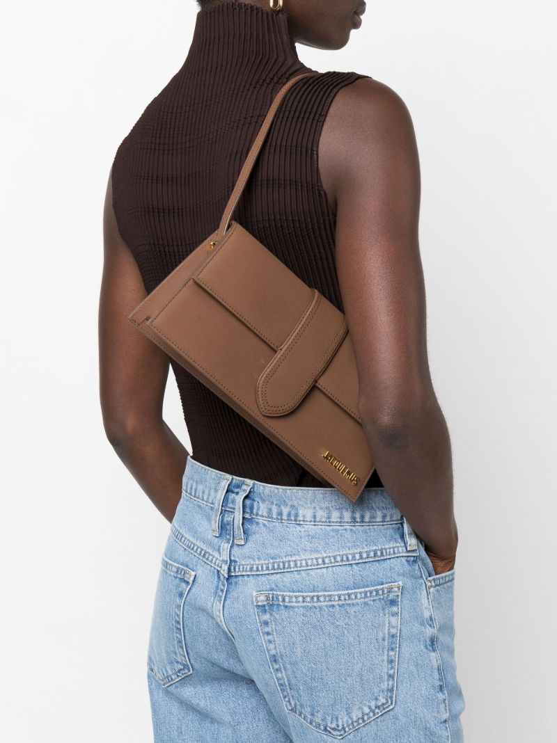 Brown Le Bambino Long Leather Shoulder Bag