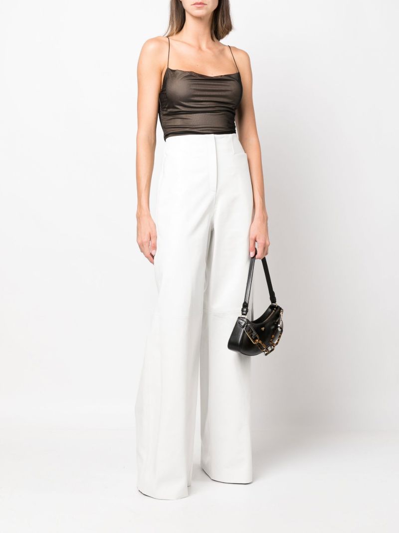 Black Lilburn Cowl Neck Mesh Top