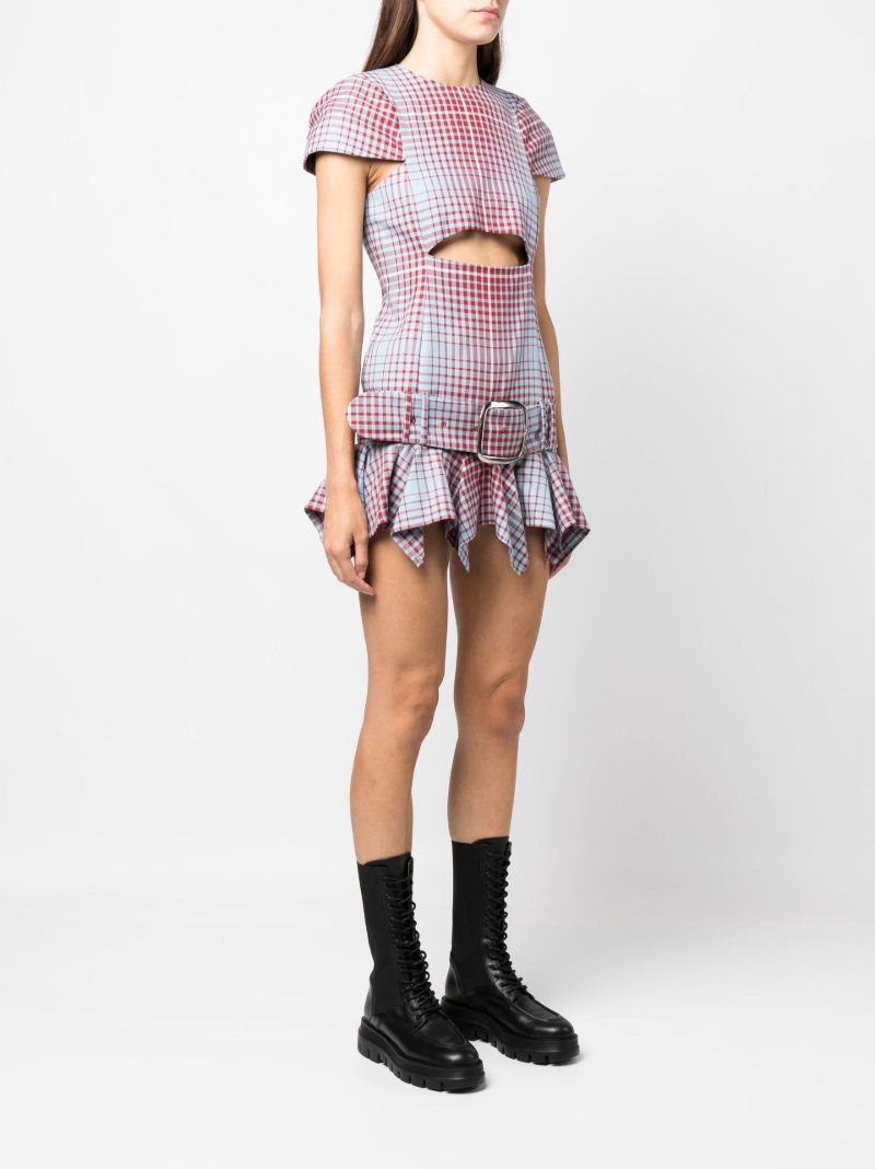 Blue Paris Check Mini Dress