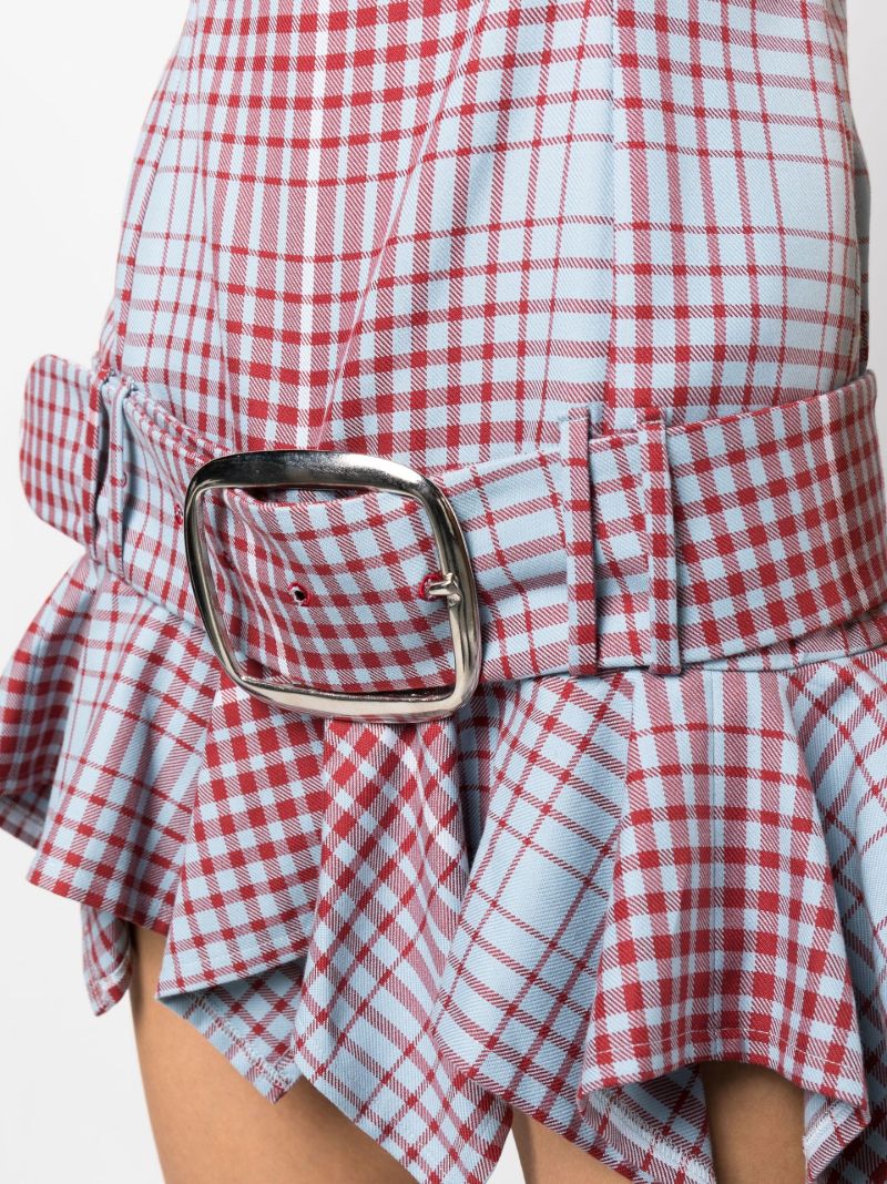 Blue Paris Check Mini Dress