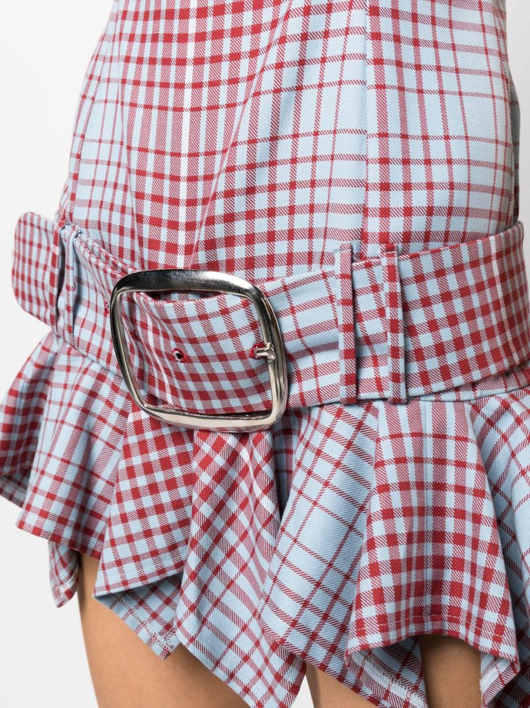 Blue Paris Check Mini Dress