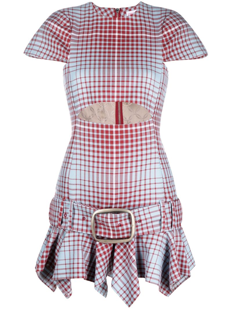 Blue Paris Check Mini Dress
