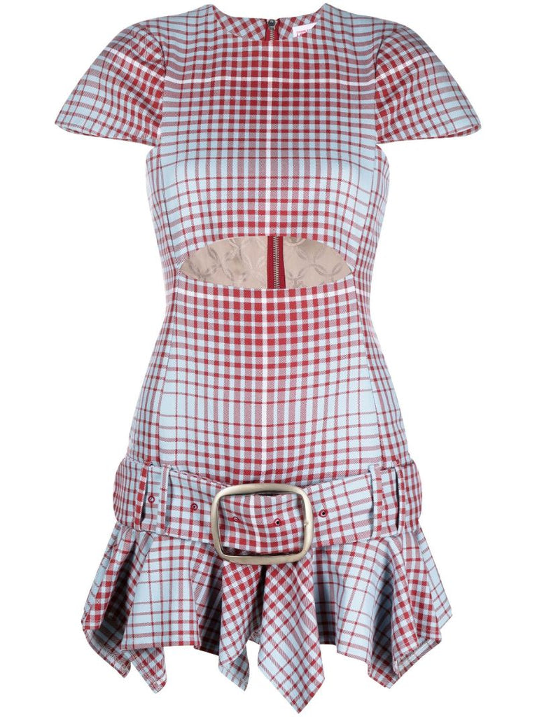 Blue Paris Check Mini Dress
